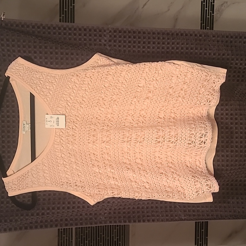 J. Crew tank size L with cool netting in front